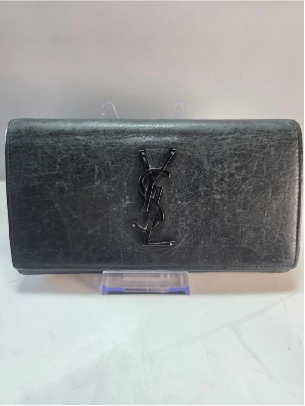 Saint Laurent YSL Black Leather Wallet